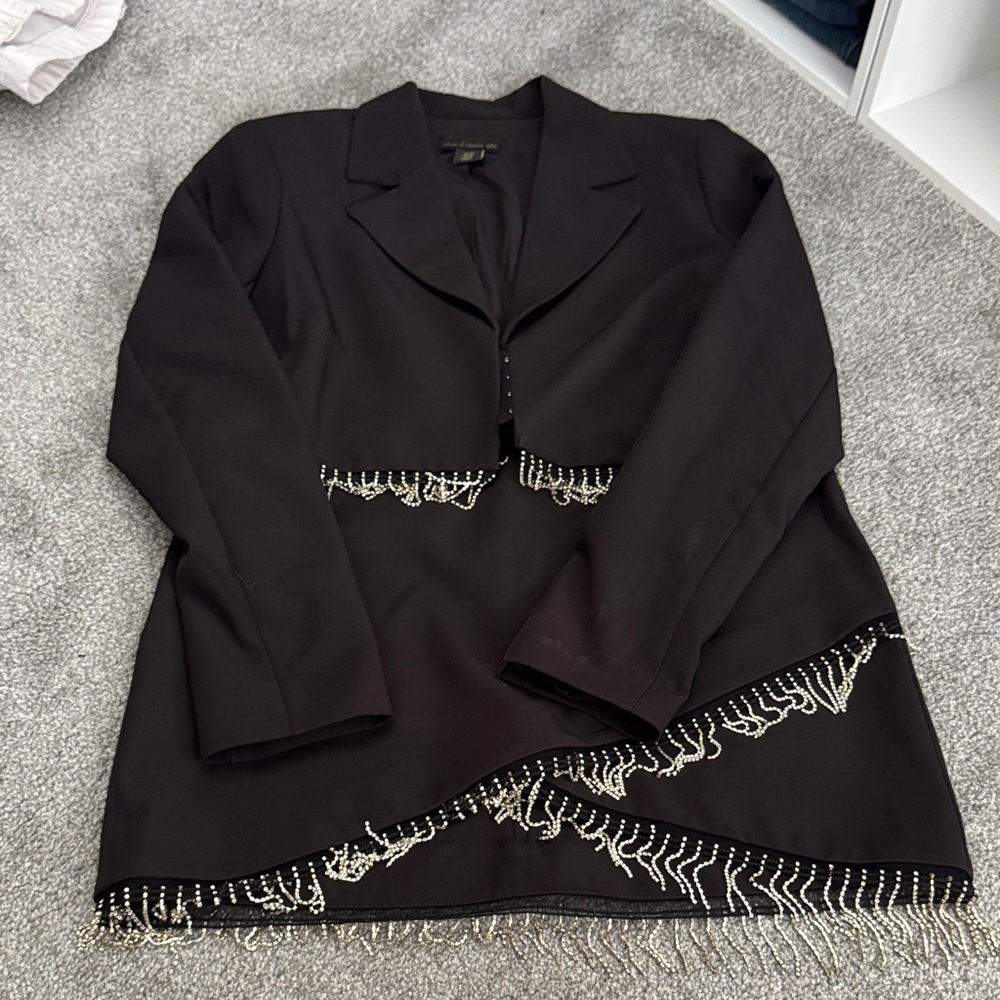 House of Harlow 1960 Black Diamond Blazer and Skirt